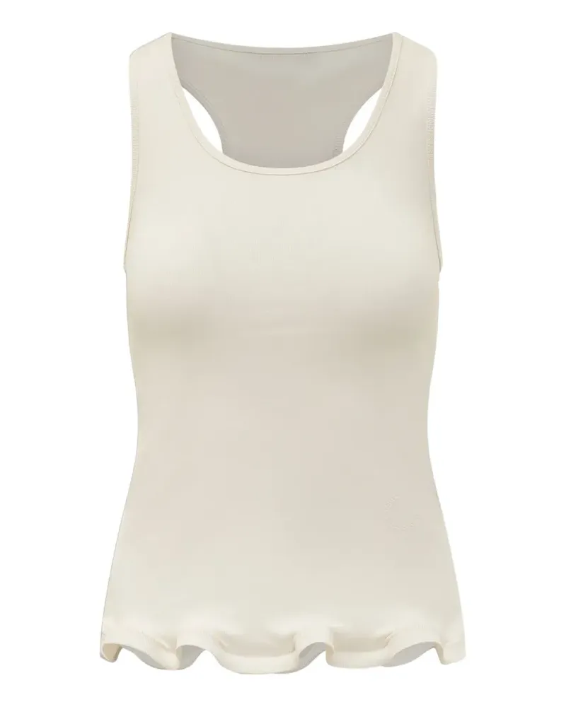 Stella McCartney frilled hem rib tank - Nude Nude