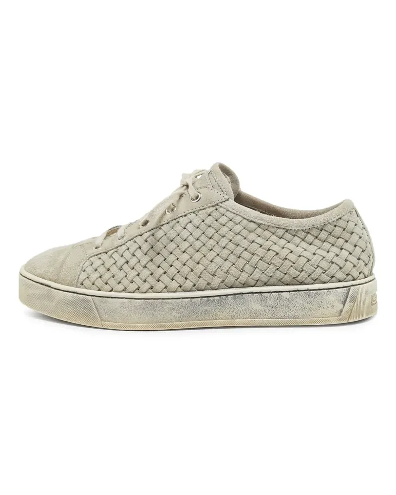 Santoni Gewebte Vic Sneakers - Grau Grau