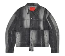 Jacke im Patchwork-Look - Schwarz