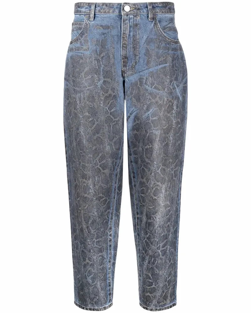 Alberta Ferretti Jeans mit Schlangen-Print - Blau Blau