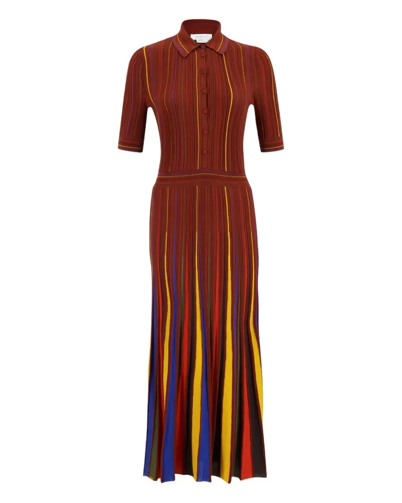 Gabriela Hearst Gestreiftes Calypso Midikleid - Rot Rot