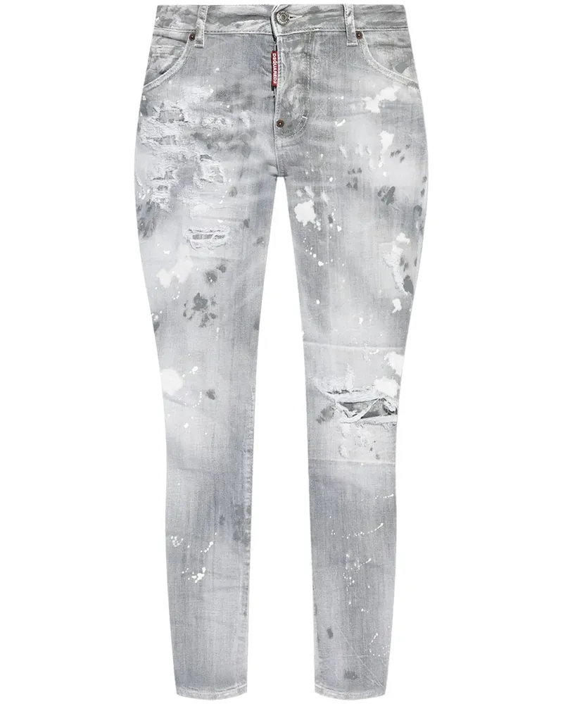 Dsquared2 Jeans mit Logo-Patch - Grau Grau