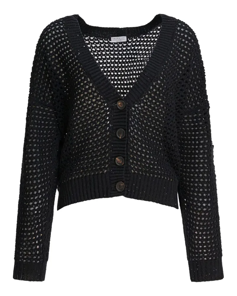 Brunello Cucinelli Cardigan mit Pailletten - Schwarz Schwarz