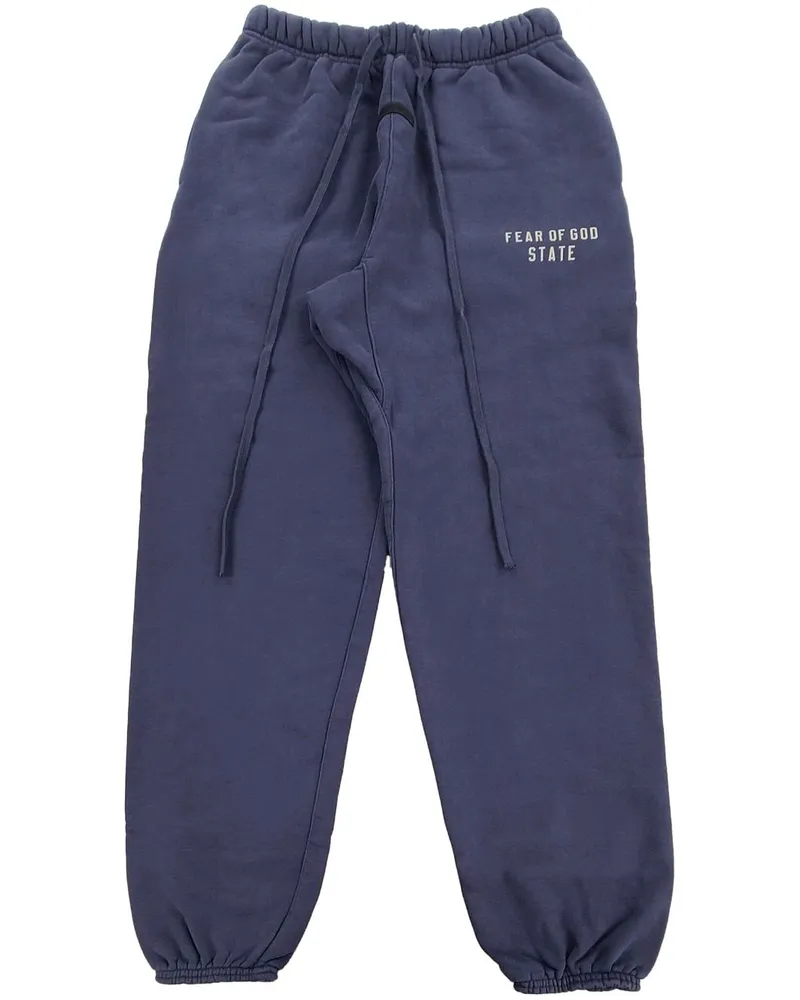 Fear of God Jogginghose mit Logo-Print Blau