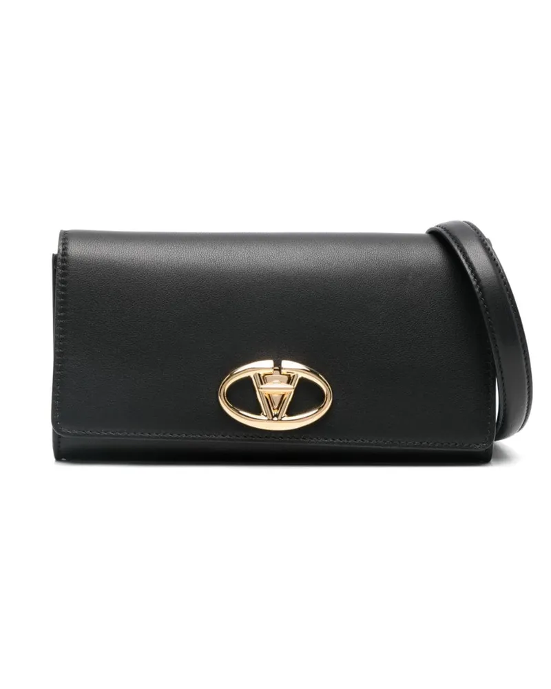 Valentino Garavani VLogo The Bold Edition Clutch mit Kettenriemen - Schwarz Schwarz