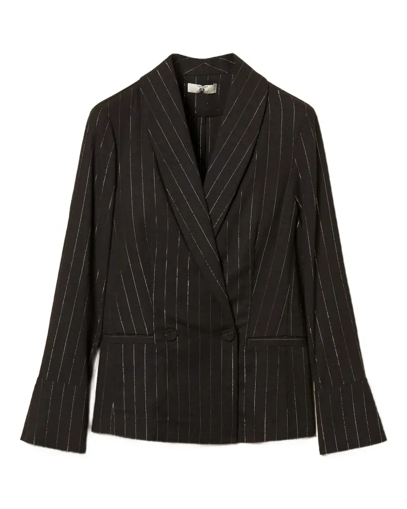 Twin-Set Sakko mit Nadelstreifen - Schwarz Schwarz