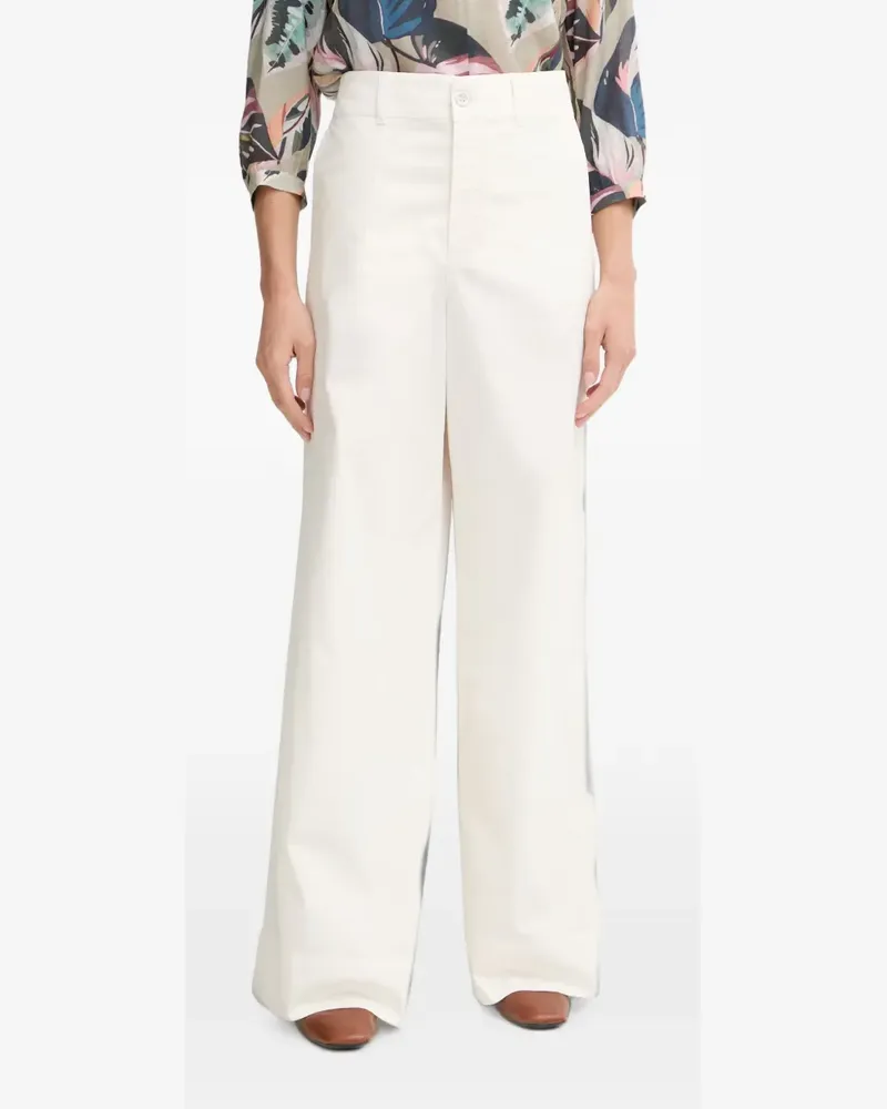 MARC AUREL button-fastening palazzo pants - Weiß Weiß