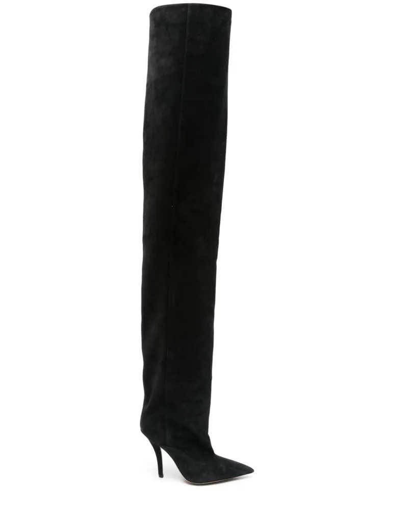 Paris Texas Stiefeletten aus Wildleder 110mm - Schwarz Schwarz
