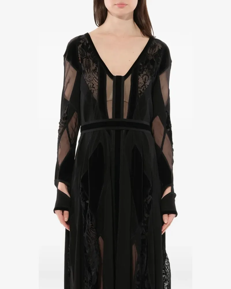 Givenchy Podium panelled lace-trim dress - Schwarz Schwarz