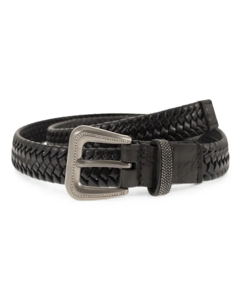 Brunello Cucinelli braided leather belt - Schwarz Schwarz