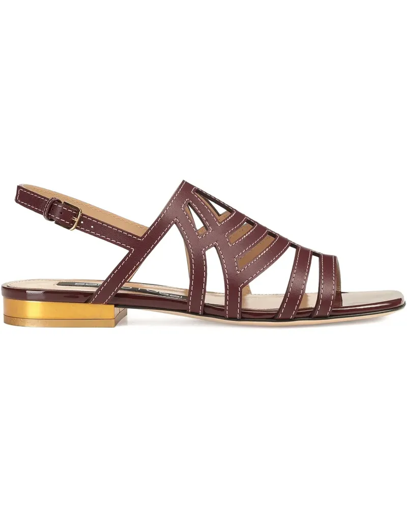 Sergio Rossi Agate Slingback-Sandalen mit Cut-Out - Braun Braun