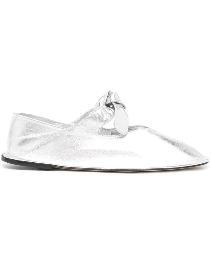 HEREU Llasada Ballerinas im Metallic-Look - Silber Silber