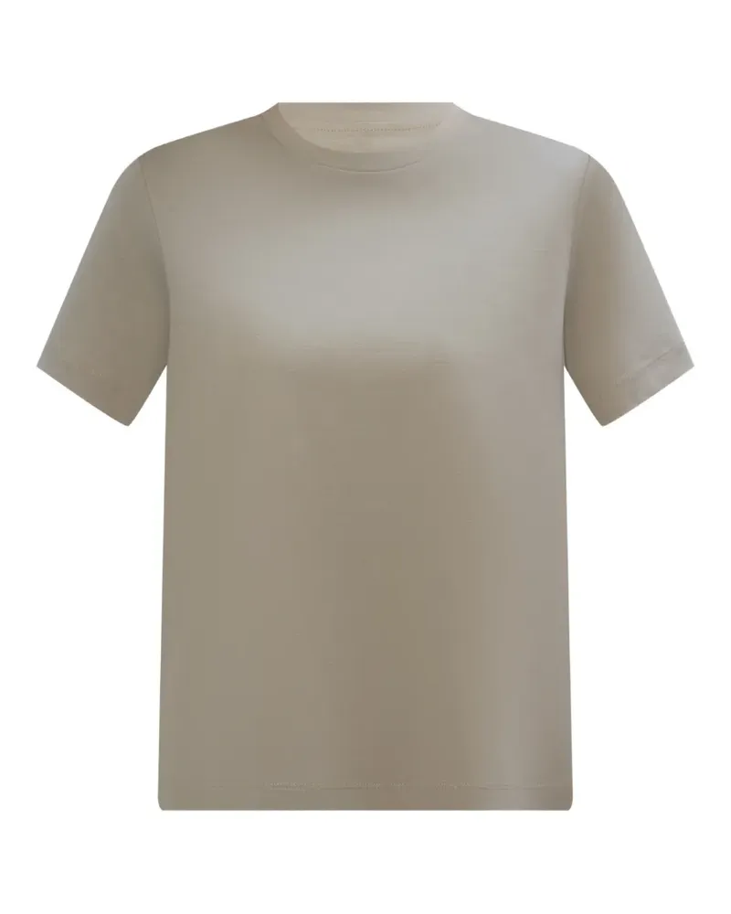 Max Mara T-Shirt mit Logo-Stickerei - Grau Grau
