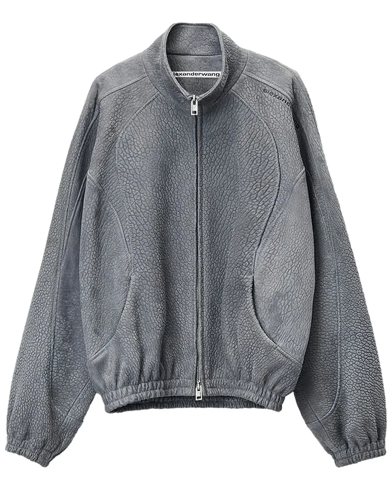 Alexander Wang Sportjacke aus Leder - Grau Grau