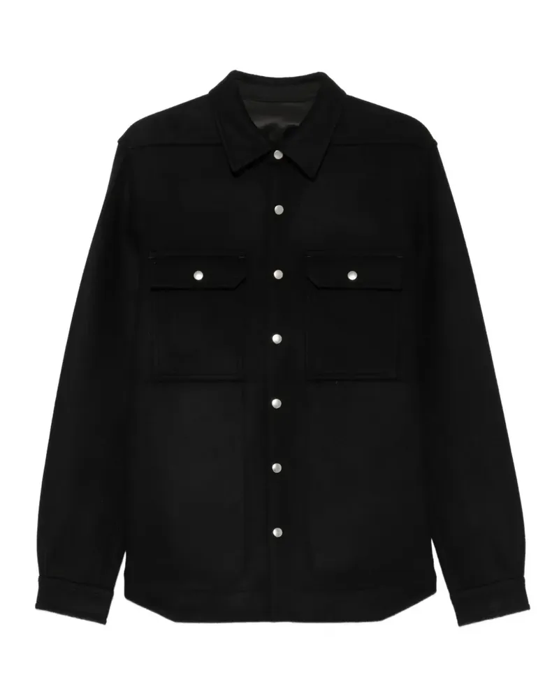 Rick Owens Hemdjacke mit Knopfverschluss - Schwarz Schwarz