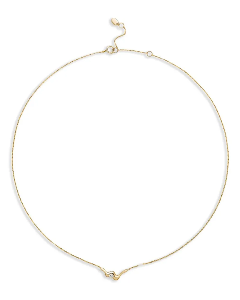 Maria Black 14kt Baxter Gelbgoldhalskette mit Diamanten Gold