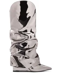 Le Silla Andy Metallic-Stiefel 120mm Silber