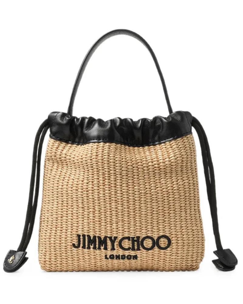 Jimmy Choo Drawstring Pouch Mini-Tasche mit Logo - Nude Nude