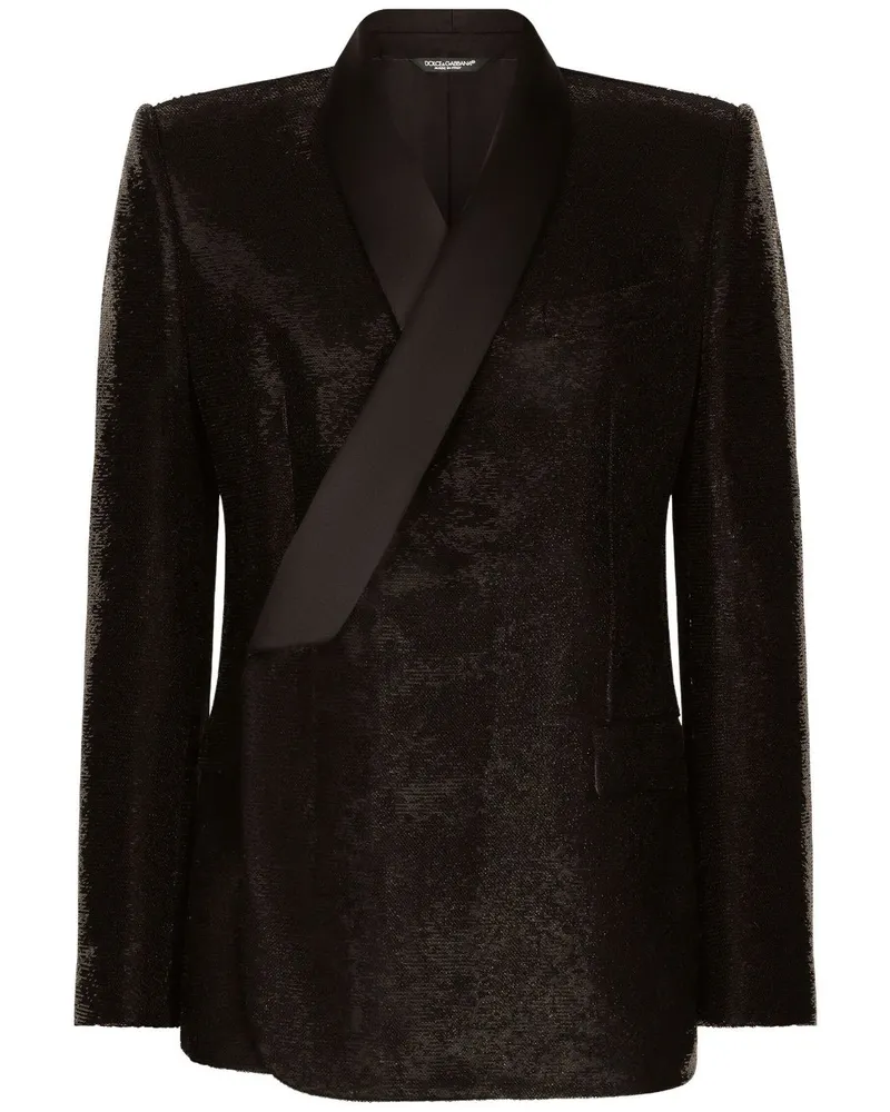 Dolce & Gabbana Sakko mit Pailletten - Schwarz Schwarz