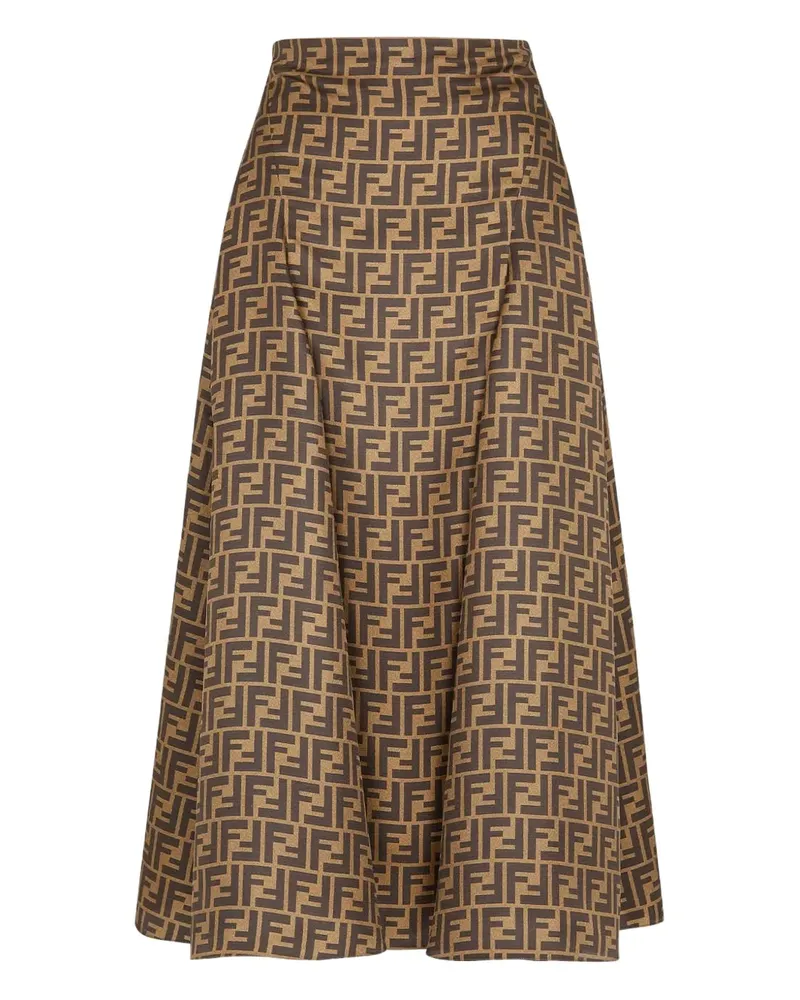 Fendi Rock mit FF-Print - Brown Brown