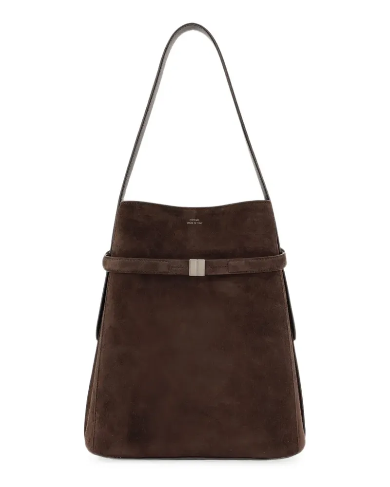 Totême belted suede shoulder bag - Braun Braun