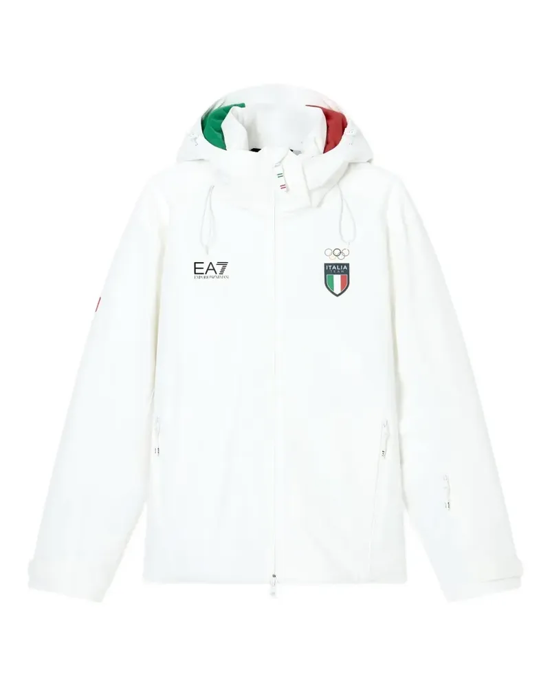 EA7 hooded zip jacket - Weiß Weiß