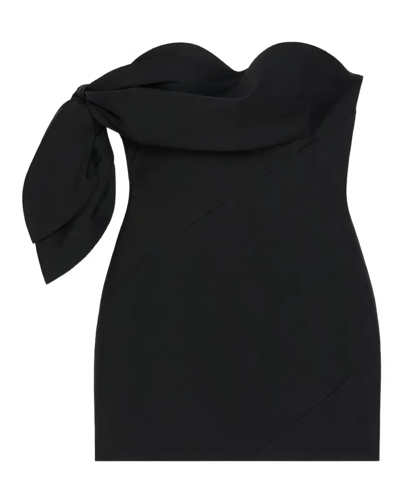 Givenchy Bustier-Minikleid aus Wolle und Mohär mit Schleife - Schwarz Schwarz