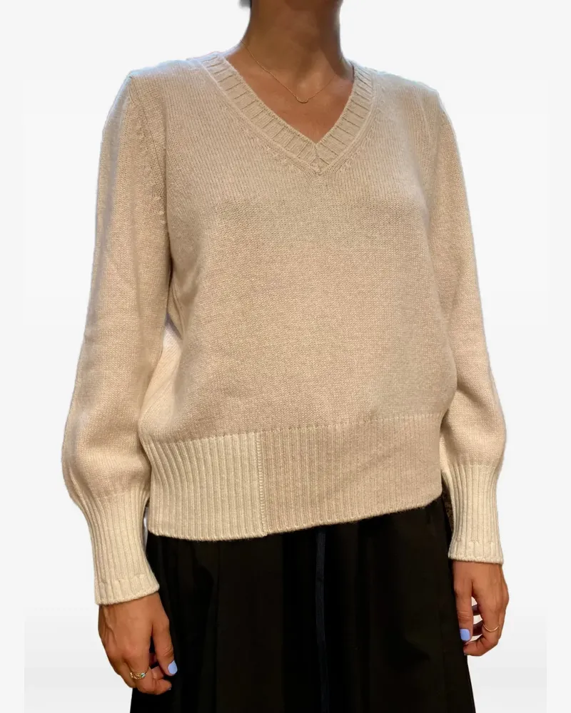 Gran Sasso Pullover mit V-Ausschnitt - Nude Nude