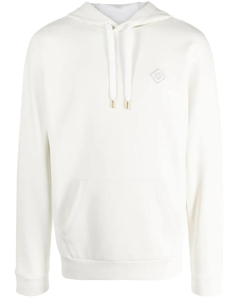 Casablanca Paris Hoodie mit Logo-Applikation - Weiß Weiß