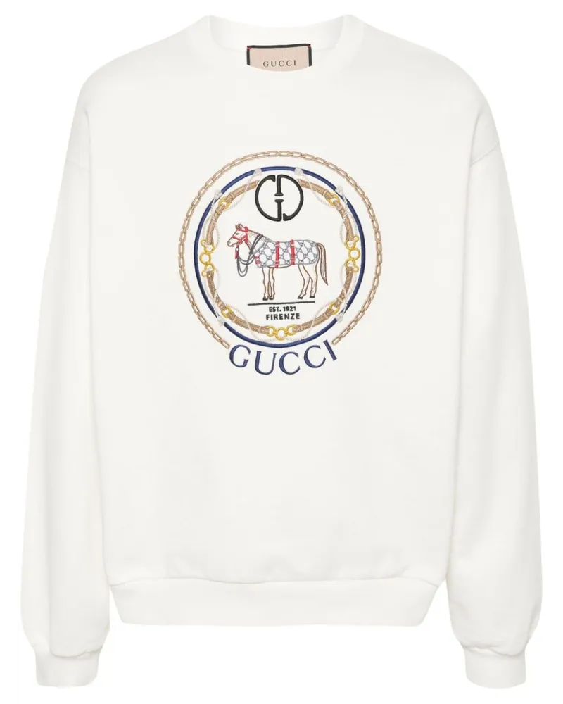 Gucci Sweatshirt mit GG-Stickerei Nude