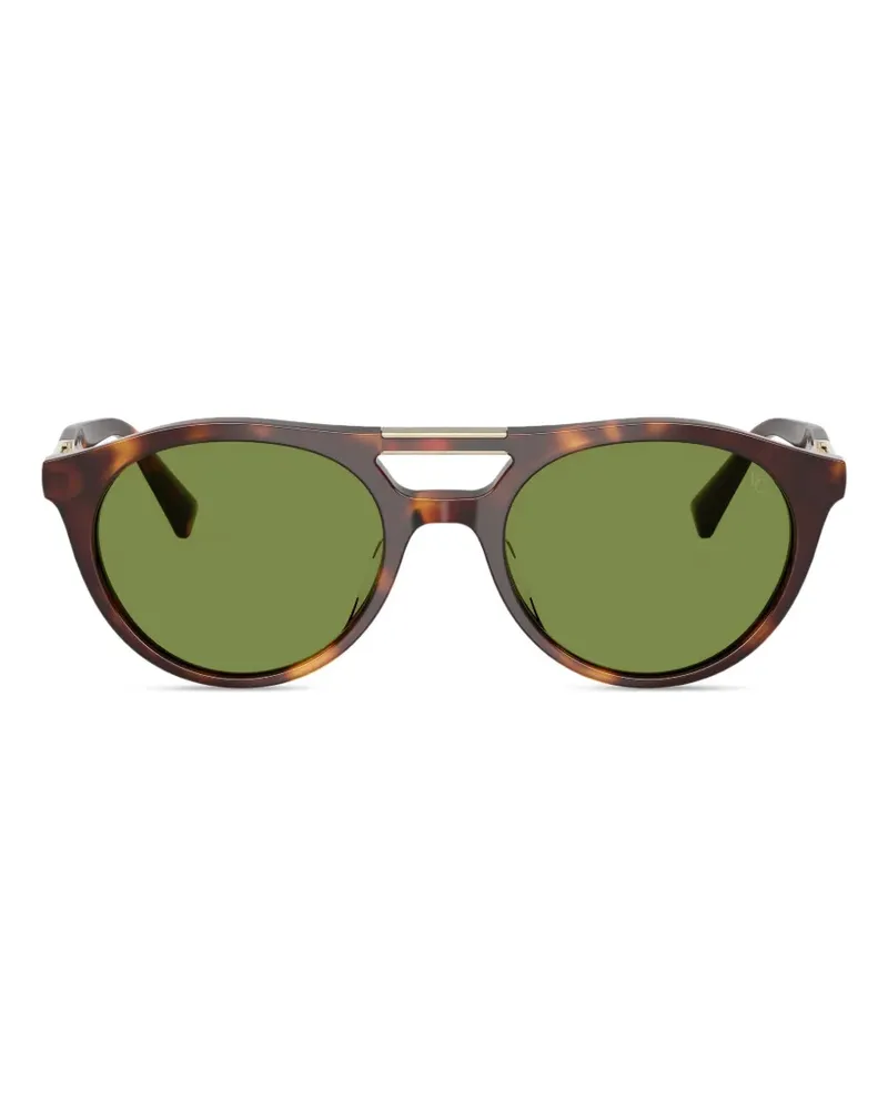 Brunello Cucinelli Sonnenbrille mit rundem Gestell - Braun Braun