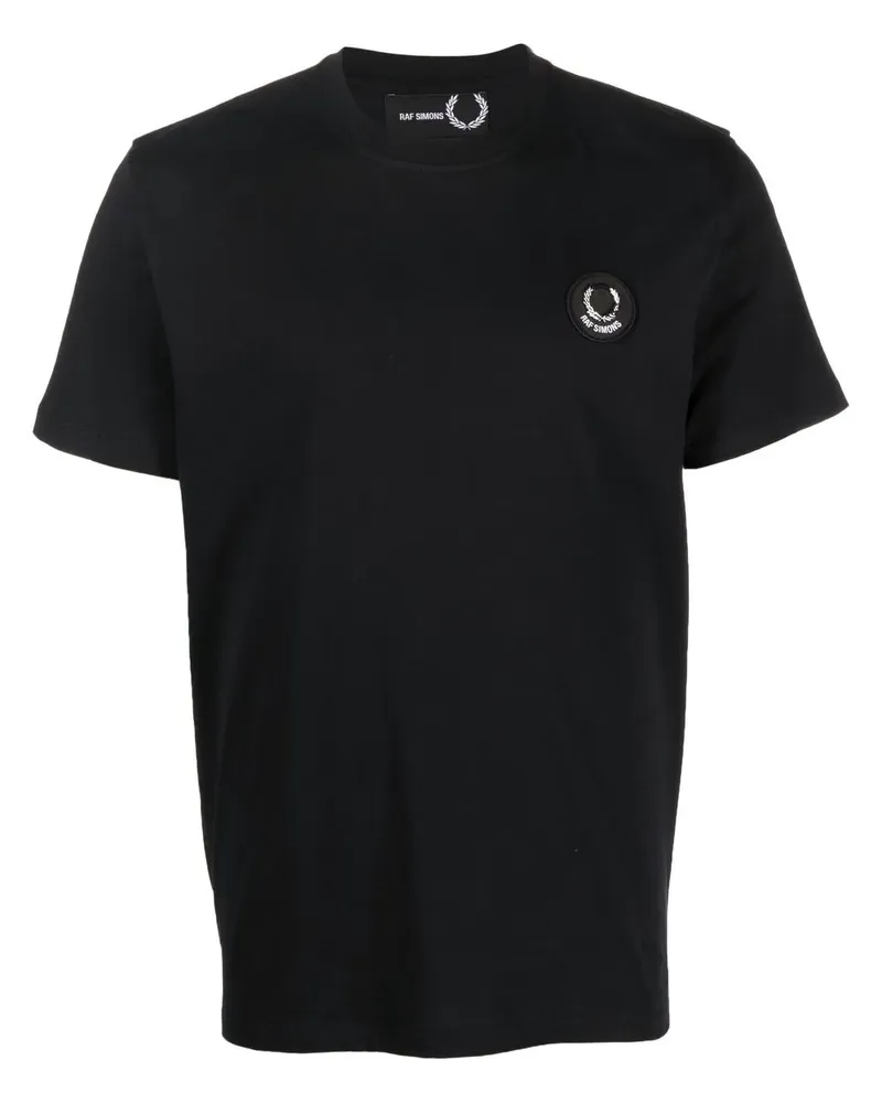 Raf Simons T-Shirt mit Lorbeerkranz - Schwarz Schwarz