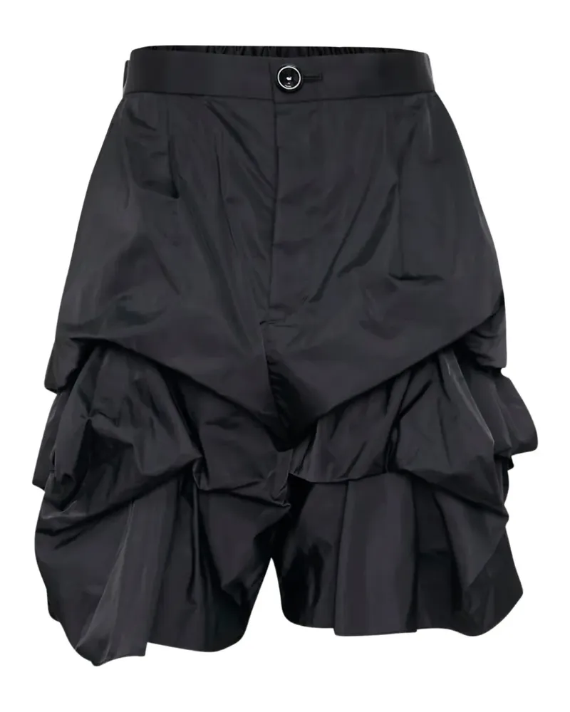 ENFÖLD Gedrehte geraffte Shorts - Schwarz Schwarz