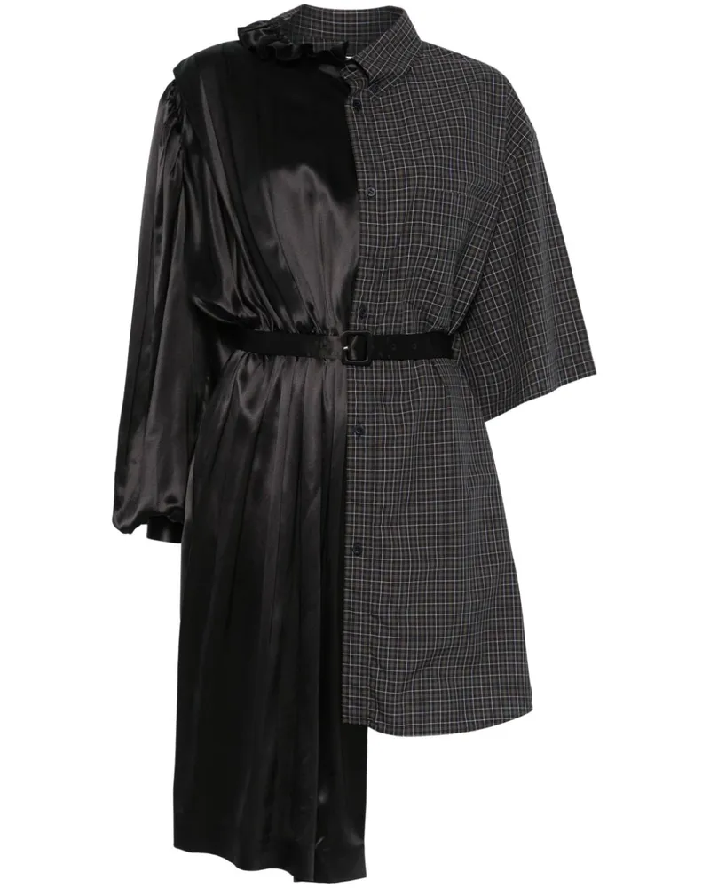 Balenciaga 50/50 Hemdkleid - Schwarz Schwarz