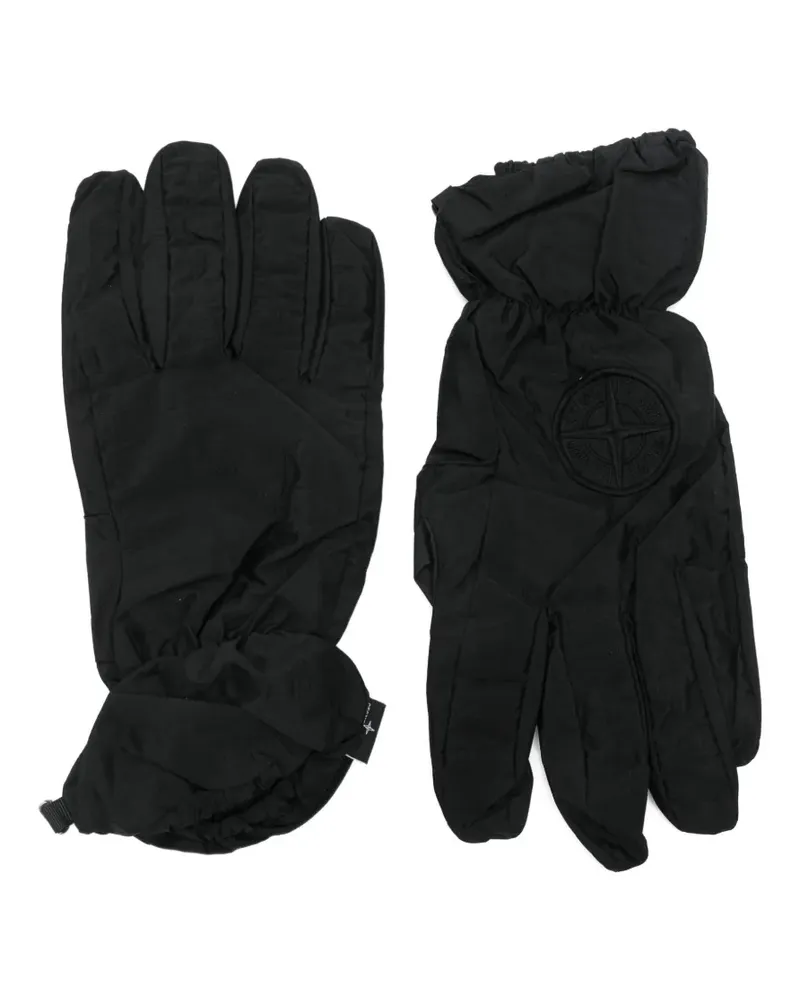 Stone Island Handschuhe mit Logo-Stickerei - Schwarz Schwarz