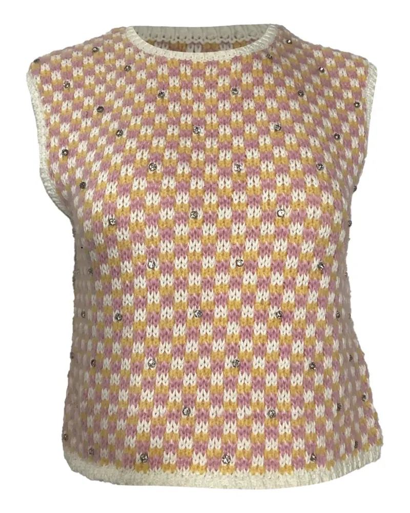 Maje crystal-embellishment vest - Rosa Rosa