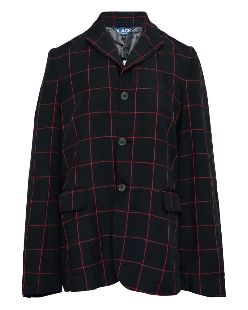 Comme des Garçons Blazer mit Karomuster - Schwarz Schwarz