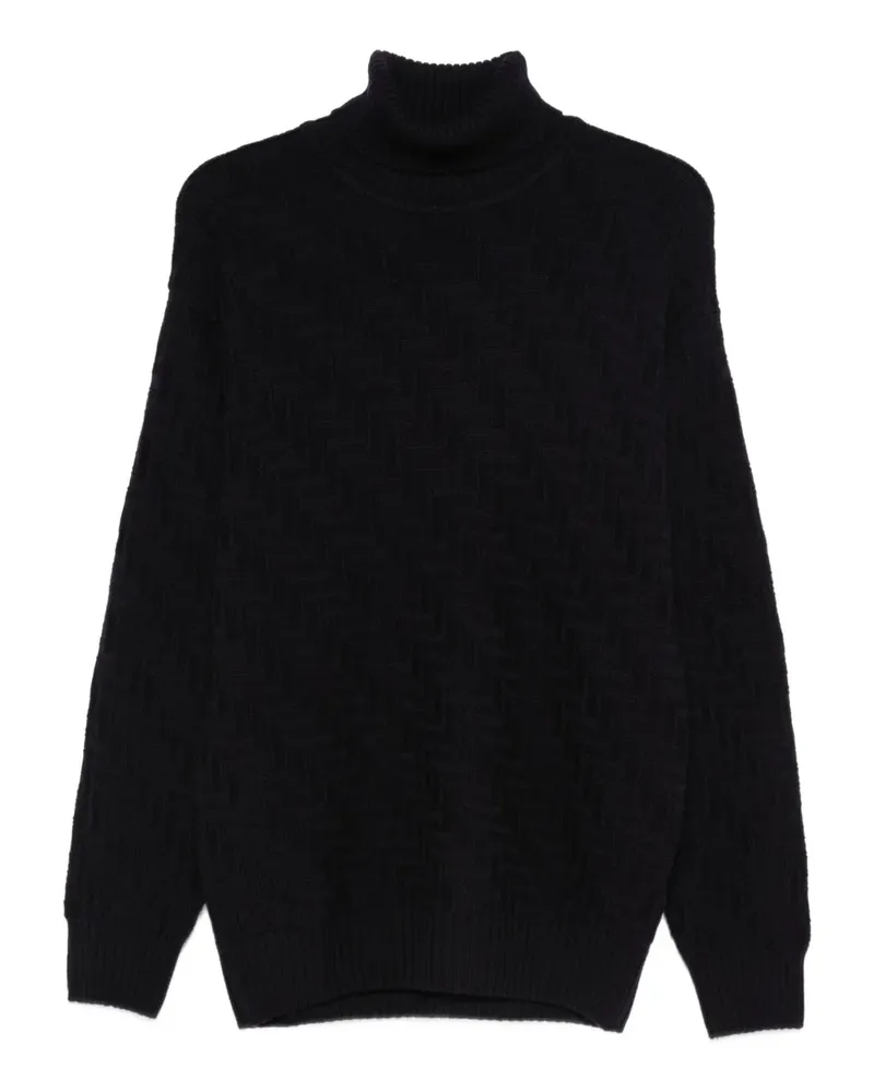 Low Brand textured roll-neck sweater - Blau Blau