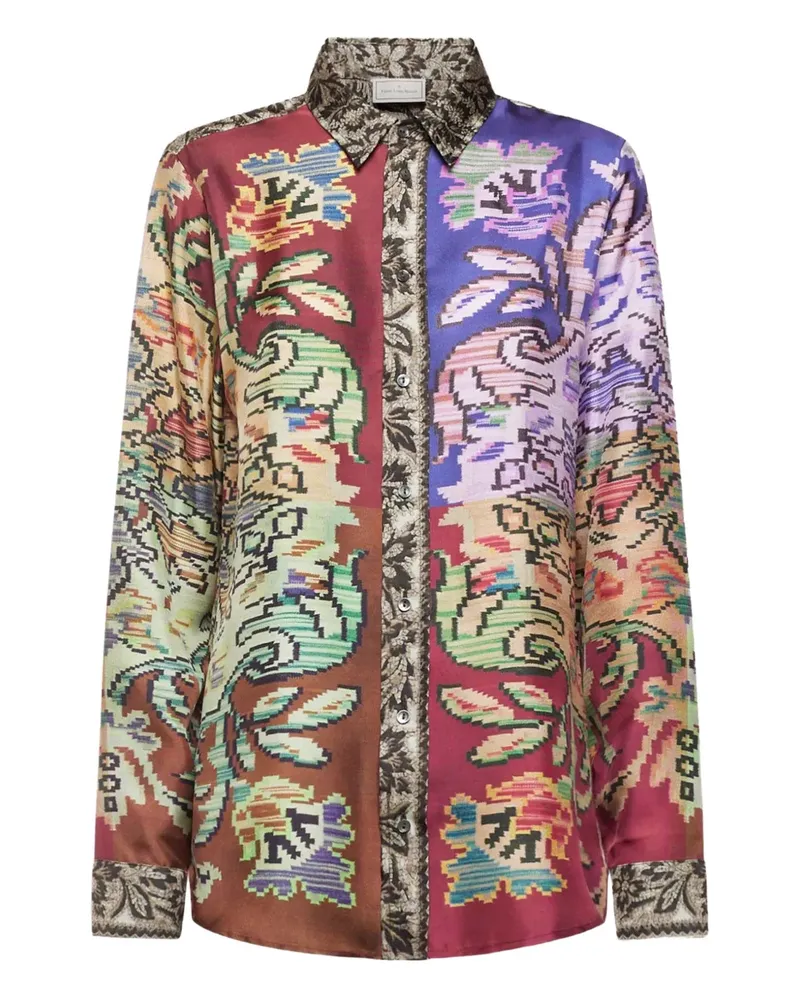 Pierre-Louis Mascia long-sleeve silk shirt - Rot Rot