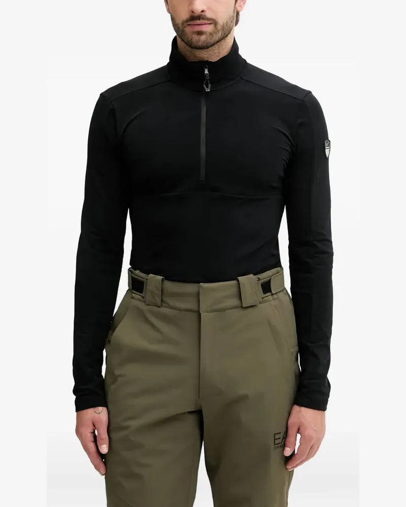 EA7 zip-up top - Schwarz Schwarz