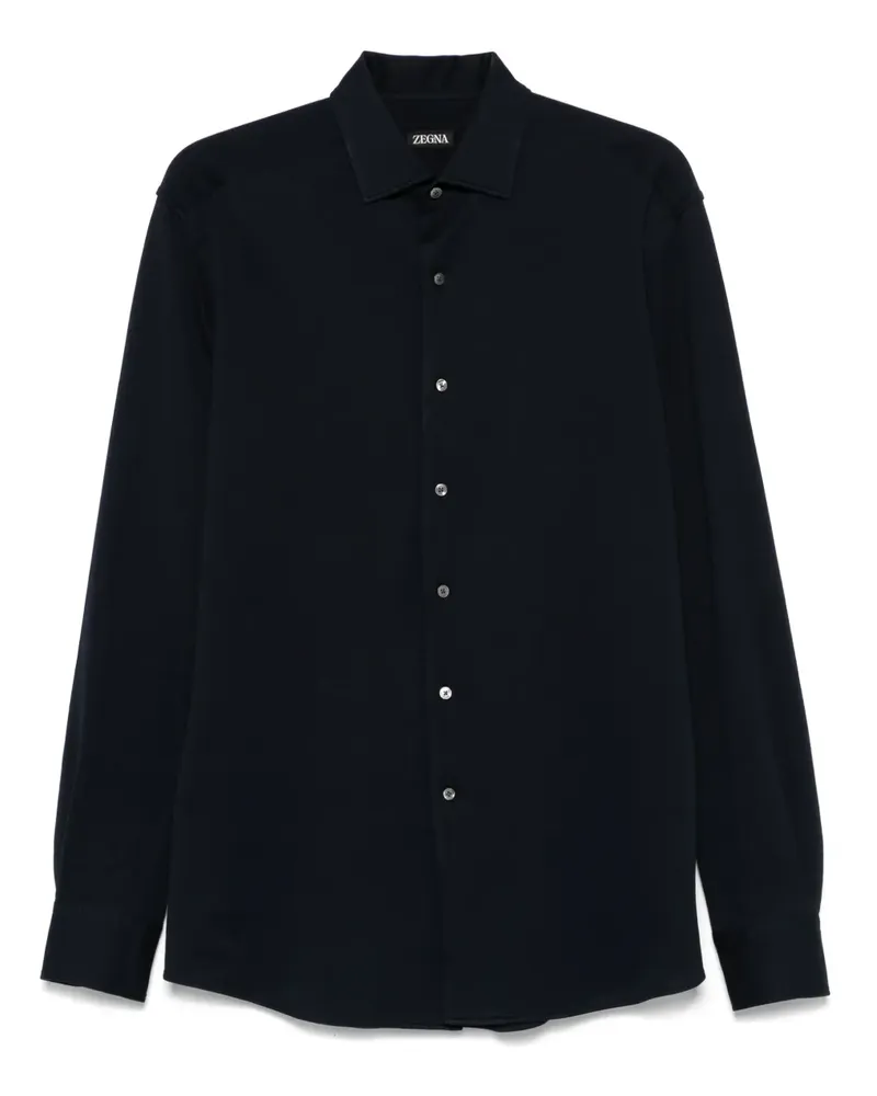 Ermenegildo Zegna Hemd aus Piqué - Blau Blau
