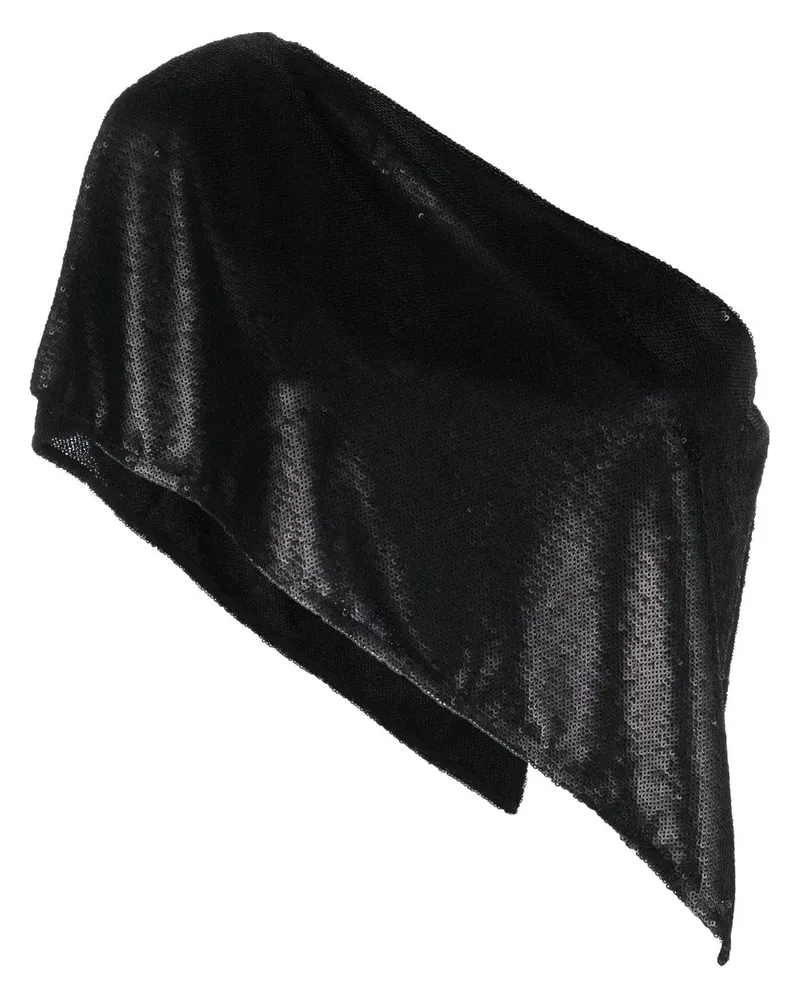 GAUGE81 One-Shoulder-Top aus Samt - Schwarz Schwarz