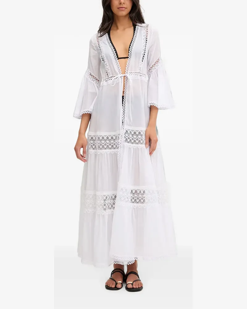 Charo Ruiz tiered beach cover-up - Weiß Weiß