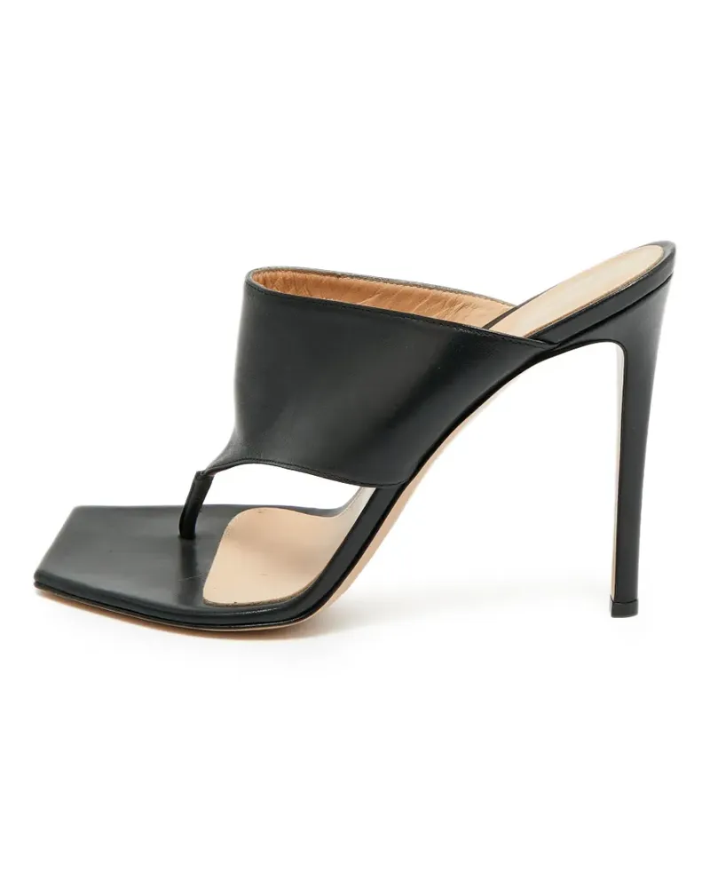Gianvito Rossi Sandalen mit eckiger Spitze - Schwarz Schwarz