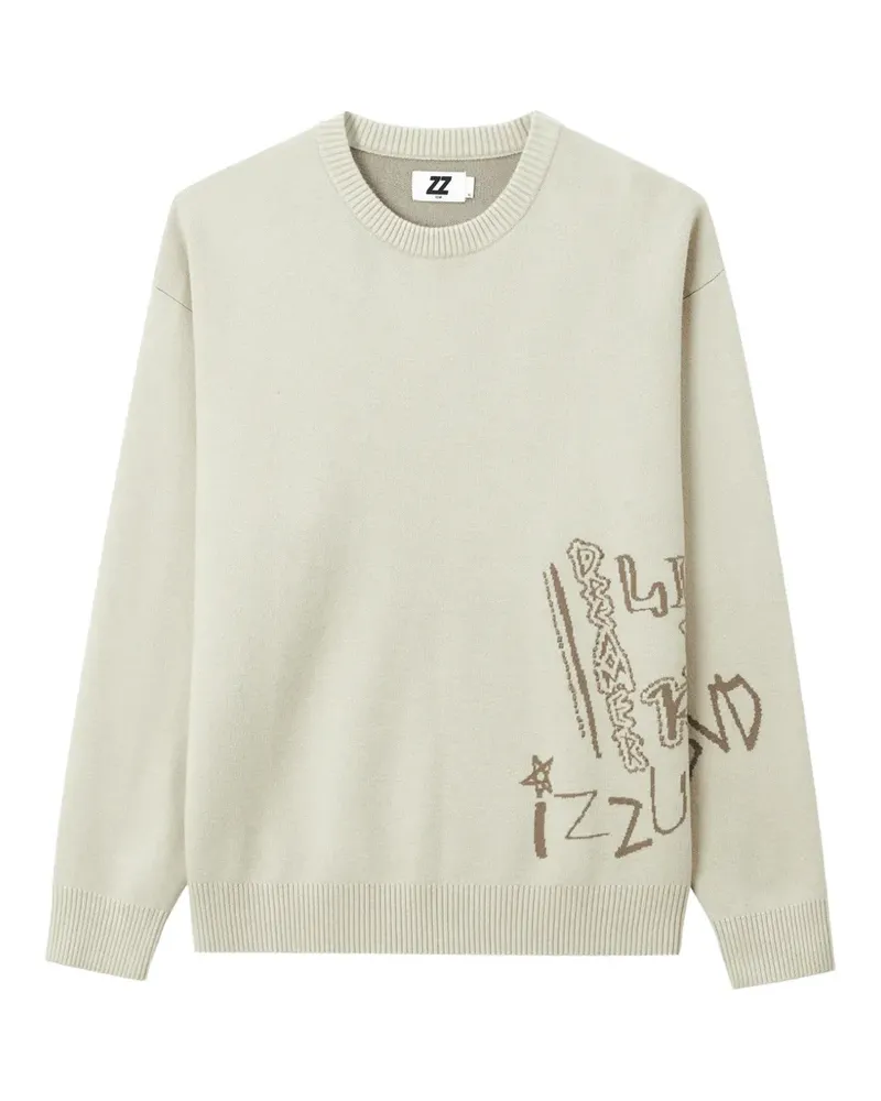Izzue Pullover mit Graffiti-Print - Nude Nude