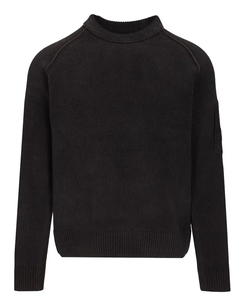 C.P. Company Lens-detail cotton sweater - Schwarz Schwarz