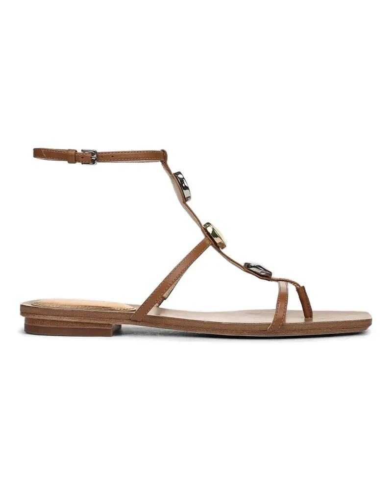 Veronica Beard Alba pebble-embellished sandals - Braun Braun