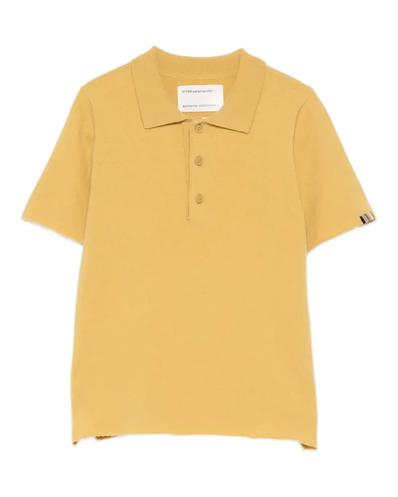 extreme cashmere Nº198 Salamander knitted polo top - Gelb Gelb