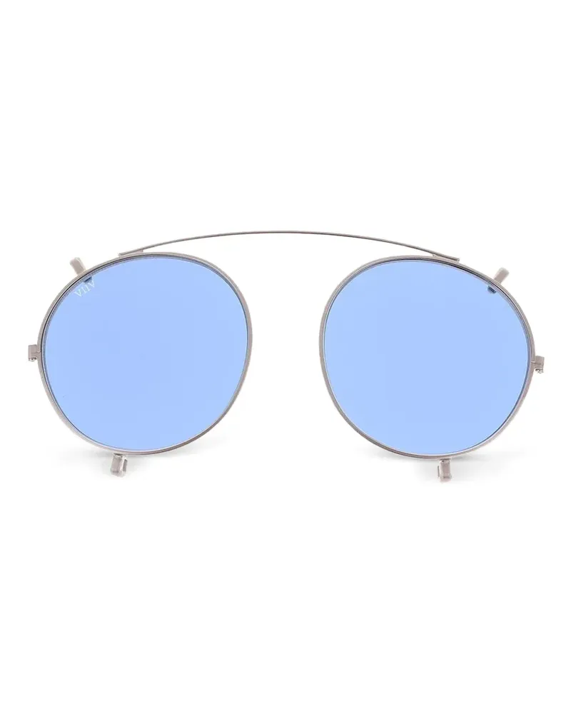 OAMC Clip-On-Sonnenbrille mit rundem Gestell - Silber Silber
