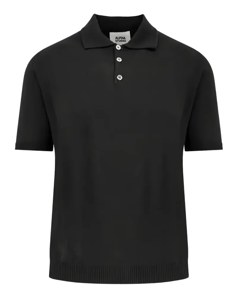 Alpha Studio Poloshirt mit kurzen Ärmeln - Schwarz Schwarz